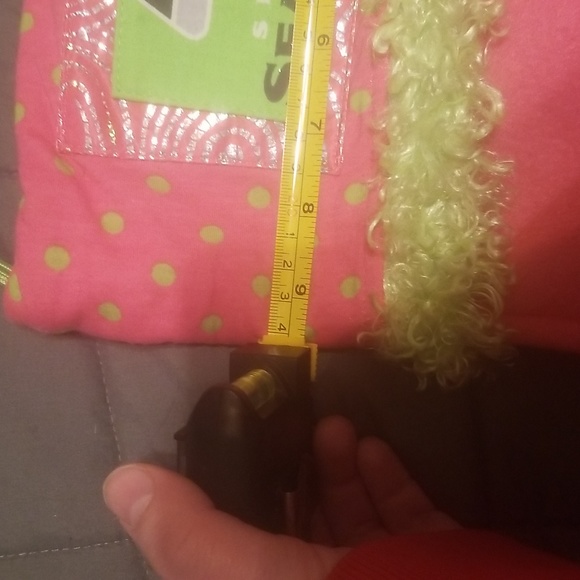 Seattle Seahawk Pink Fleece Handmade Christmas Stocking - Picture 4 of 5